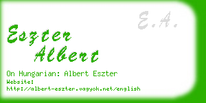 eszter albert business card